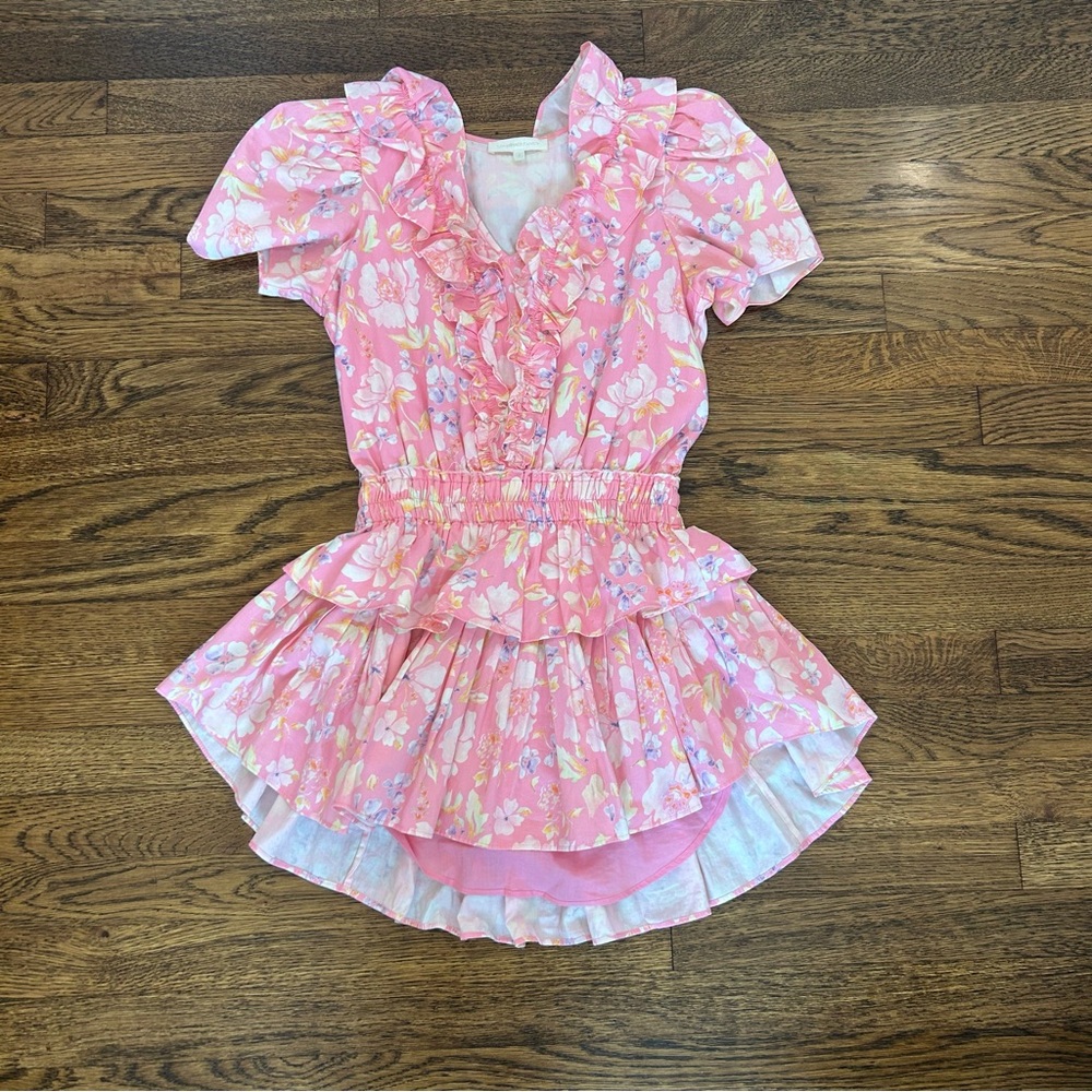 LoveShackFancy Pink Floral Ruffle Dress (Don’t know exact name)